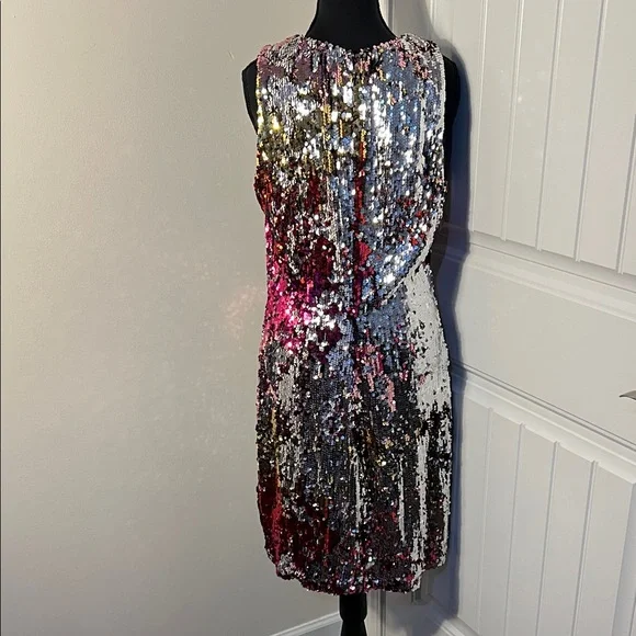 Badgley Mischka Sparkling Sequin Mini Dress - Picture 4 of 9